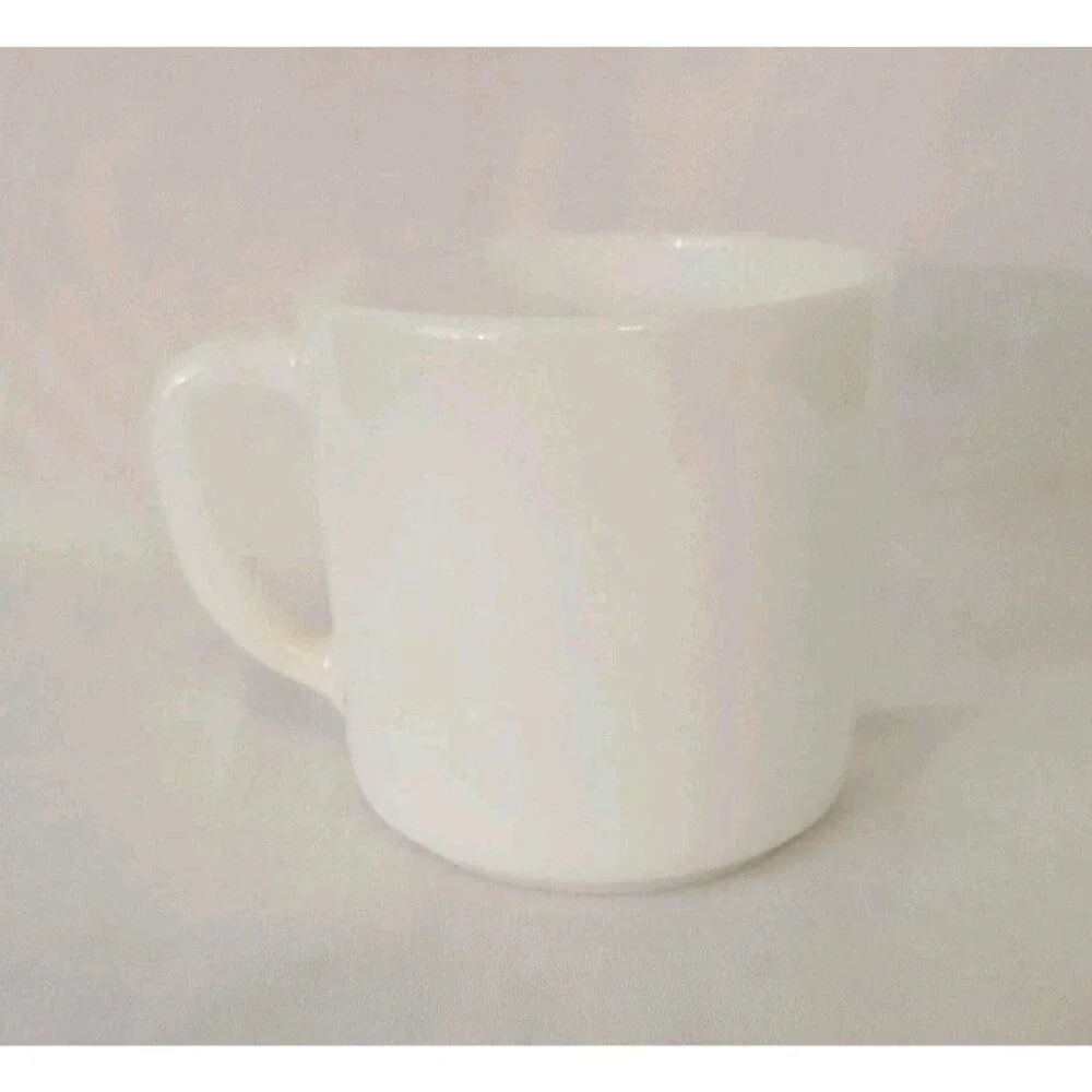 NAVAJO Freight Lines Look for the Blue Eyed Indian Federal Milk Glass Mug